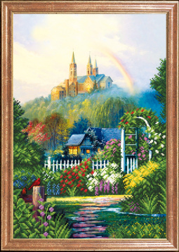 Радуга и замок Магия канвы КС-080, цена 496 руб. - интернет-магазин Мадам Брошкина