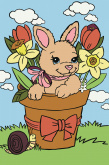 Кролик в вазе Color kit UE005
