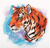 Акварельный тигр Panna J-7332