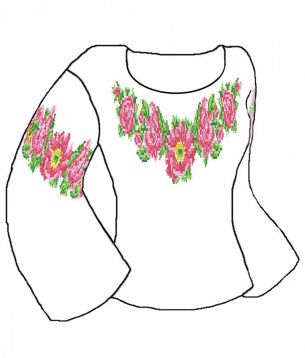 Набор для вышивания женской рубашки Каролинка КБСН ХБ04, цена 1 219 руб. - интернет-магазин Мадам Брошкина
