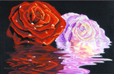 Две розы Матренин Посад 4009, цена 263 руб. - интернет-магазин Мадам Брошкина