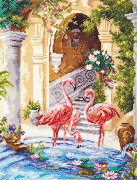 Розовые фламинго Чудесная Игла 64-02, цена 904 руб. - интернет-магазин Мадам Брошкина