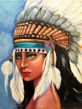 Индейская девушка Цветной LMC012, цена 1 754 руб. - интернет-магазин Мадам Брошкина
