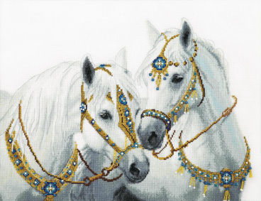 Свадебные лошади Crystal art BT-249, цена 1 300 руб. - интернет-магазин Мадам Брошкина
