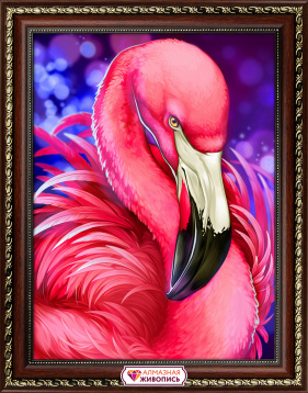 Яркий фламинго Алмазная живопись 1869, цена 1 518 руб. - интернет-магазин Мадам Брошкина