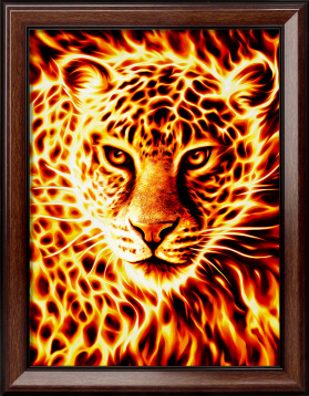 Огненный леопард Алмазная живопись 1849, цена 1 518 руб. - интернет-магазин Мадам Брошкина