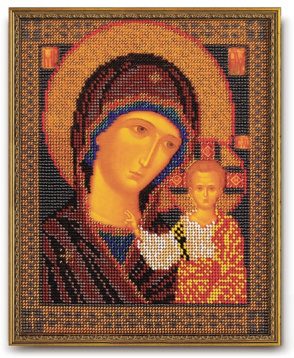 Казанская Богородица Кроше В-148, цена 1 405 руб. - интернет-магазин Мадам Брошкина