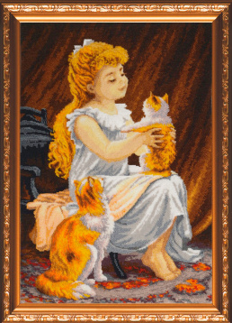 Девочка с котенком Золотые ручки МК-009, цена 7 148 руб. - интернет-магазин Мадам Брошкина