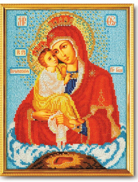 Богородица Почаевская Кроше В-170, цена 1 405 руб. - интернет-магазин Мадам Брошкина