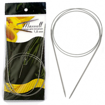 Спицы круговые для вязания на тросиках Maxwell Black 1,8мм Maxwell #15, цена 758 руб. - интернет-магазин Мадам Брошкина