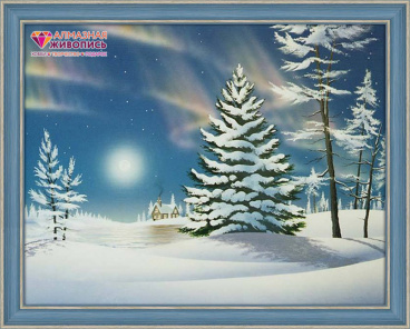 Северный пейзаж Алмазная живопись АЖ.1286, цена 2 346 руб. - интернет-магазин Мадам Брошкина