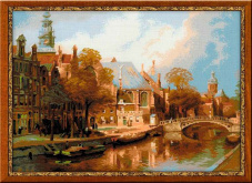 «Амстердам. Старая церковь и Церковь св. Николая Чудотворца» по мотивам картины И. Клинкенберга Риолис 1189