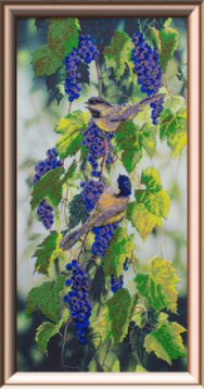 Птицы на синем винограде Астрея Арт АСТ.53100, цена 3 051 руб. - интернет-магазин Мадам Брошкина