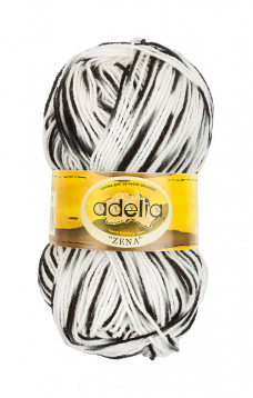 Пряжа Аделия Zena цв.79 белый,серый,черный Adelia 1252572602, цена 2 723 руб. - интернет-магазин Мадам Брошкина
