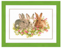 Кролики в цветочном поле  Vervaco PN-0143866