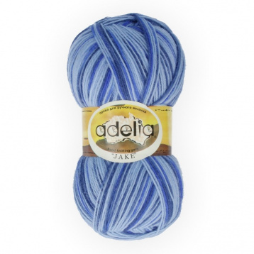 Пряжа Аделия Jake цв.14 голубой/синий Adelia 6286639142, цена 6 038 руб. - интернет-магазин Мадам Брошкина