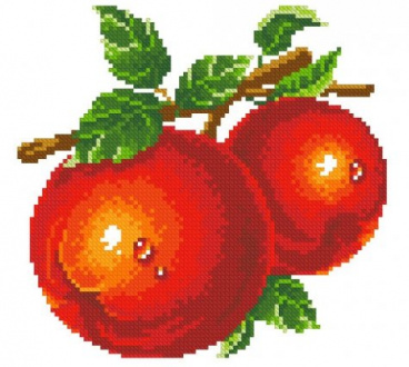 Красные яблоки Алмазная живопись АЖ.1071, цена 861 руб. - интернет-магазин Мадам Брошкина