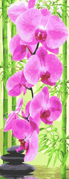 Панно. Розовая орхидея Molly KHS0009, цена 1 624 руб. - интернет-магазин Мадам Брошкина