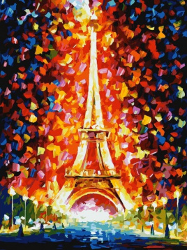 Париж - огни Эйфелевой башни Белоснежка БЛ.3026-CS, цена 797 руб. - интернет-магазин Мадам Брошкина