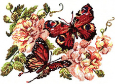 Пионы и бабочки Чудесная Игла 42-06