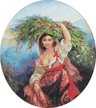 Итальянка с цветами Luca-s B466, цена 3 455 руб. - интернет-магазин Мадам Брошкина
