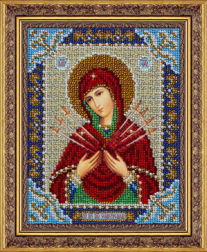 Пресвятая Богородица Семистрельная Паутинка Б716, цена 1 175 руб. - интернет-магазин Мадам Брошкина