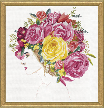 Цветы в ее волосах Design Works 3411, цена $44 - интернет-магазин Мадам Брошкина