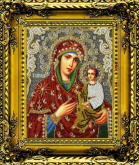 Тихвинская икона Божией Матери Вышиваем бисером A29
