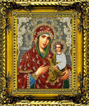 Тихвинская икона Божией Матери Вышиваем бисером A29, цена 1 541 руб. - интернет-магазин Мадам Брошкина