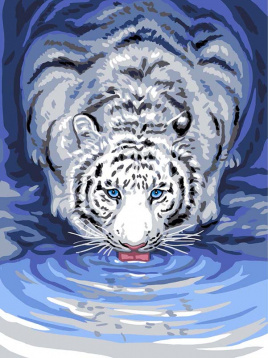 Белый тигр Grafitec 10.505, цена €12 - интернет-магазин Мадам Брошкина