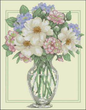 Цветы в высокой вазе Dimensions 35228, цена 2 257 руб. - интернет-магазин Мадам Брошкина