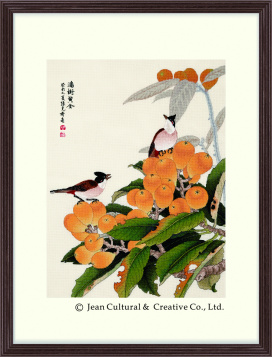 Птицы на золотистой локве Xiu crafts 280114, цена 2 960 руб. - интернет-магазин Мадам Брошкина