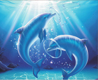 Дельфины в игре  Цветной LG223