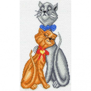 Кот с кошкой Матренин Посад 1621, цена 393 руб. - интернет-магазин Мадам Брошкина