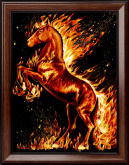 Огненный конь Алмазная живопись 1850