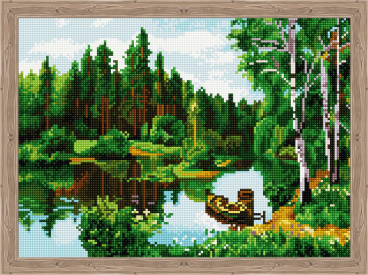 Лесной пейзаж Цветной QS200252, цена 1 784 руб. - интернет-магазин Мадам Брошкина