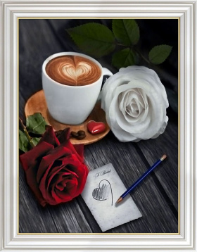 Любовь и кофе Алмазная живопись АЖ.4120, цена 1 066 руб. - интернет-магазин Мадам Брошкина