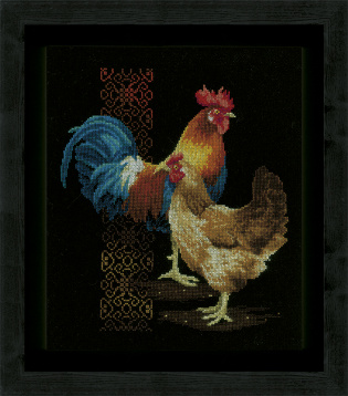 Петух и курица Vervaco PN-0162577, цена €31 - интернет-магазин Мадам Брошкина