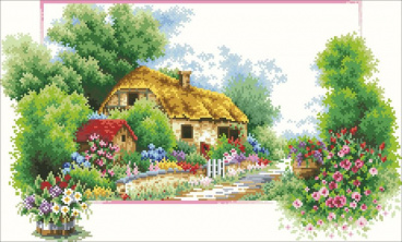 Весенний домик Алмазная живопись АЖ.38, цена 2 454 руб. - интернет-магазин Мадам Брошкина