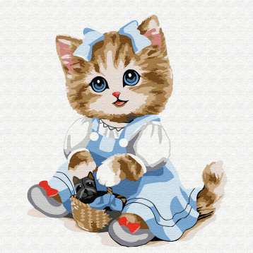 Кошечка с корзинкой Molly KH0844, цена 463 руб. - интернет-магазин Мадам Брошкина