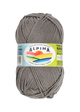 Пряжа Альпина Nana цв.21 серый Alpina 68659873544, цена 2 786 руб. - интернет-магазин Мадам Брошкина