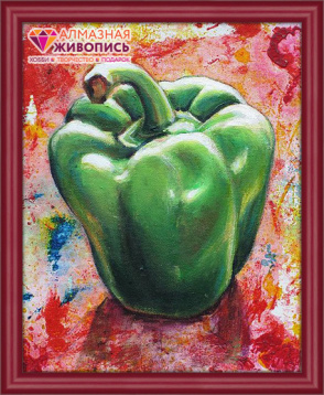 Зеленый перец Алмазная живопись АЖ.1381, цена 923 руб. - интернет-магазин Мадам Брошкина