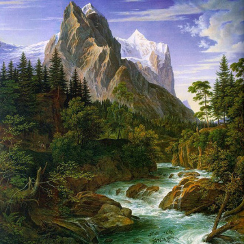 Река у подножья горы Алмазная живопись АЖ.1138, цена 3 302 руб. - интернет-магазин Мадам Брошкина