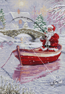 Дед Мороз на рыбалке Luca-s BU5014, цена 2 879 руб. - интернет-магазин Мадам Брошкина