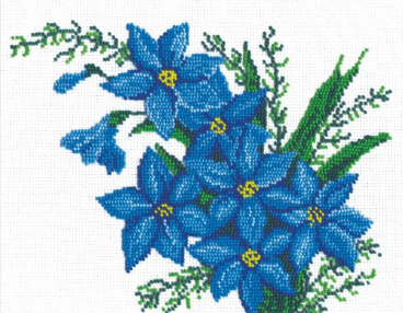 Синие цветы М.П. Студия БК-20, цена 706 руб. - интернет-магазин Мадам Брошкина