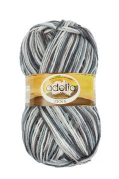 Пряжа Аделия Zena цв.44 белый-серый-т.серый Adelia 1252569072, цена 2 723 руб. - интернет-магазин Мадам Брошкина