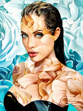 Анджелина Джоли Цветной LMC014, цена 2 724 руб. - интернет-магазин Мадам Брошкина