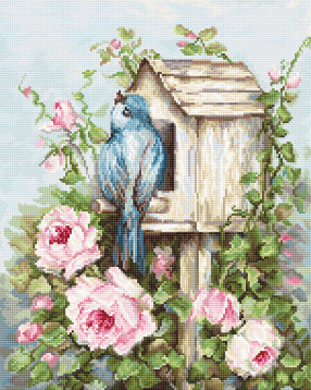 Птичий дом и розы Luca-s B2352, цена 1 776 руб. - интернет-магазин Мадам Брошкина