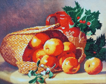 Лукошко с яблоками Колор кит KU004, цена 3 560 руб. - интернет-магазин Мадам Брошкина