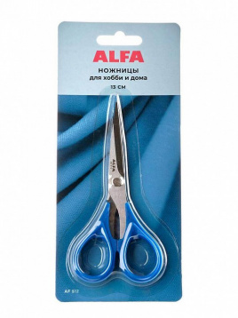 Ножницы ALFA универсальные 13 см ALFA 512, цена 577 руб. - интернет-магазин Мадам Брошкина